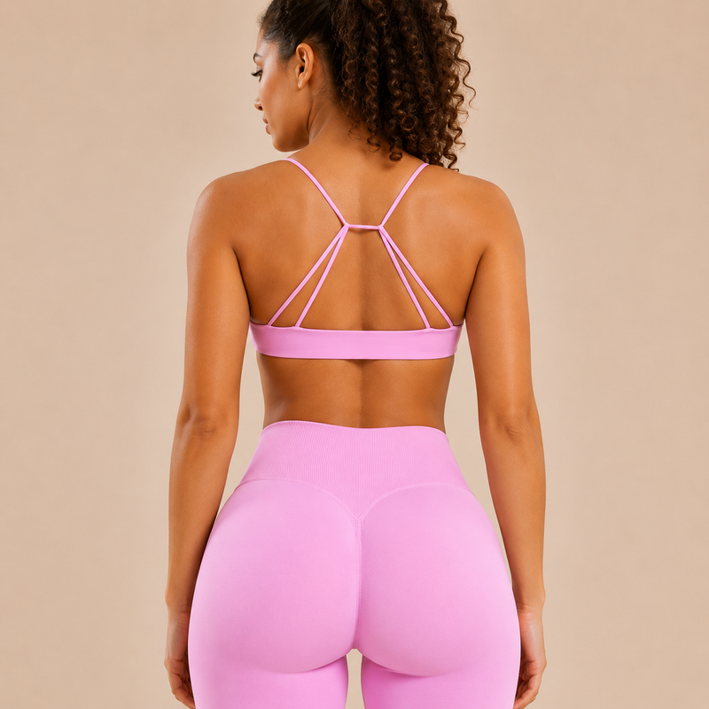 Brassière femme FLOW maintien fort zip - vue portée 2