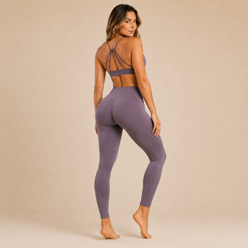 Brassière femme FLOW maintien fort zip - vue portée 6