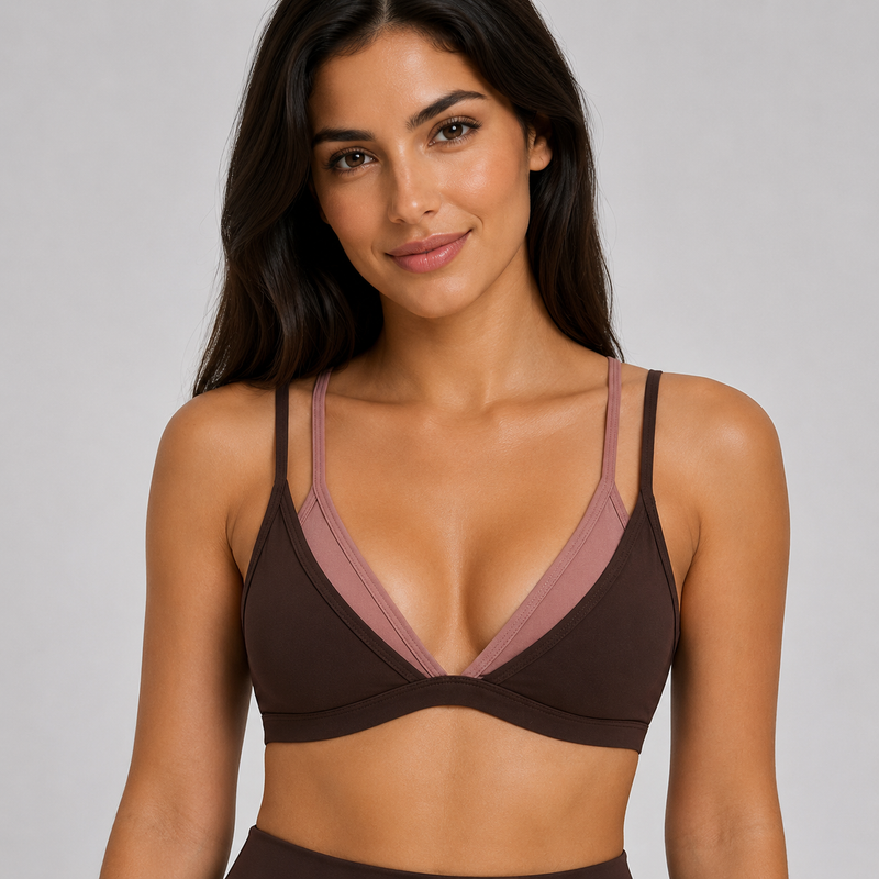 Brassière femme maintien fort dos nageur bonnets fixes séchage rapide — flow