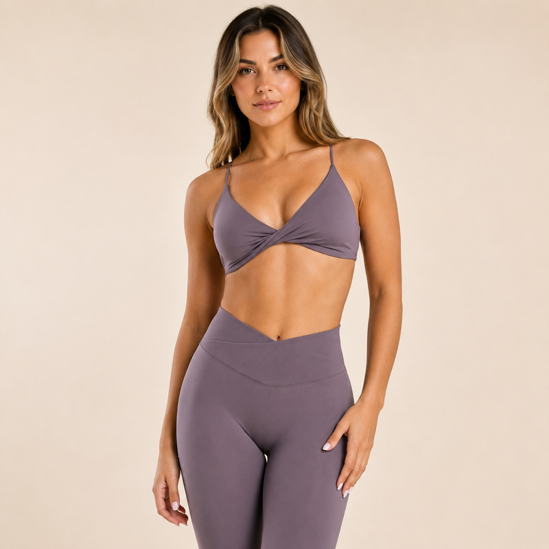Brassière femme FLOW maintien fort zip - vue portée 5