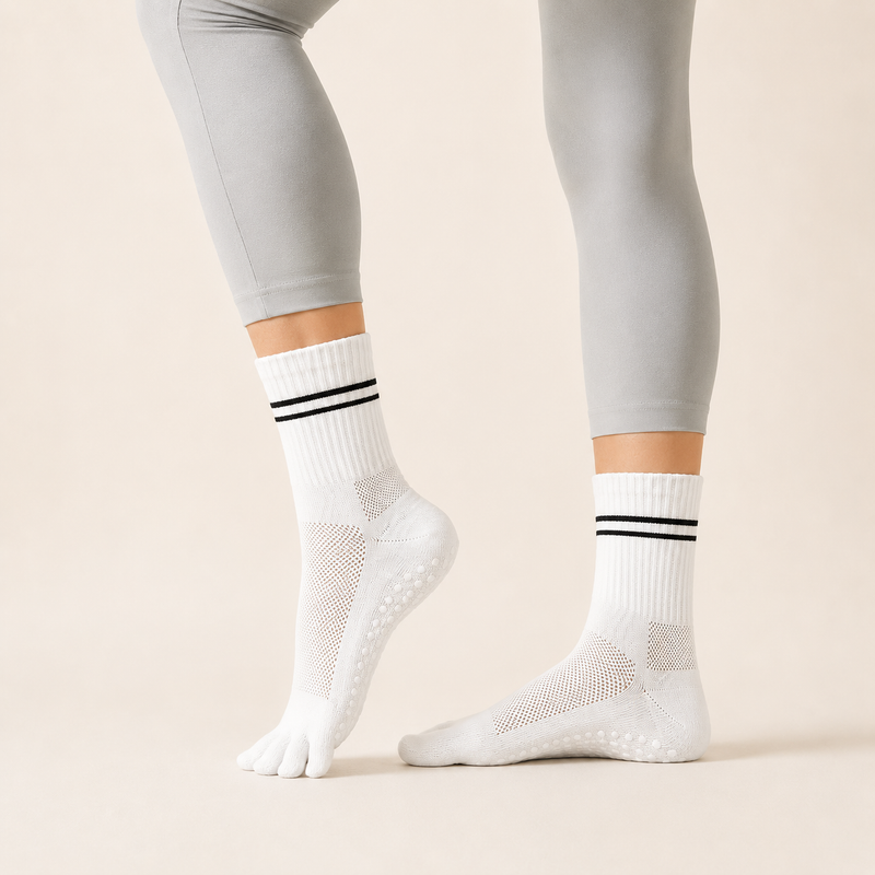 Chaussettes à orteils antidérapantes femme yoga pilates — daily — vue 10