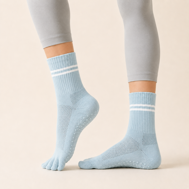 Chaussettes à orteils antidérapantes femme yoga pilates — daily — vue 9