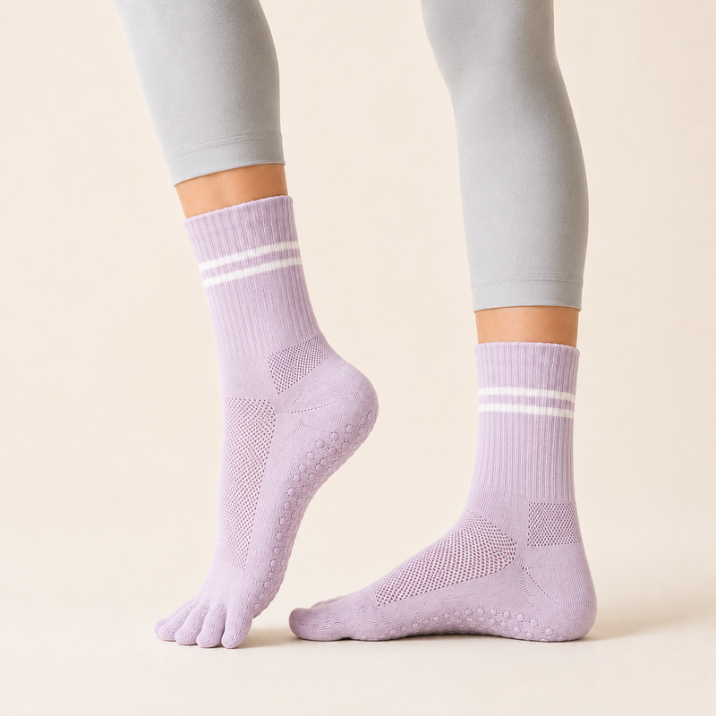 Chaussettes à orteils antidérapantes femme yoga pilates — daily — vue 8