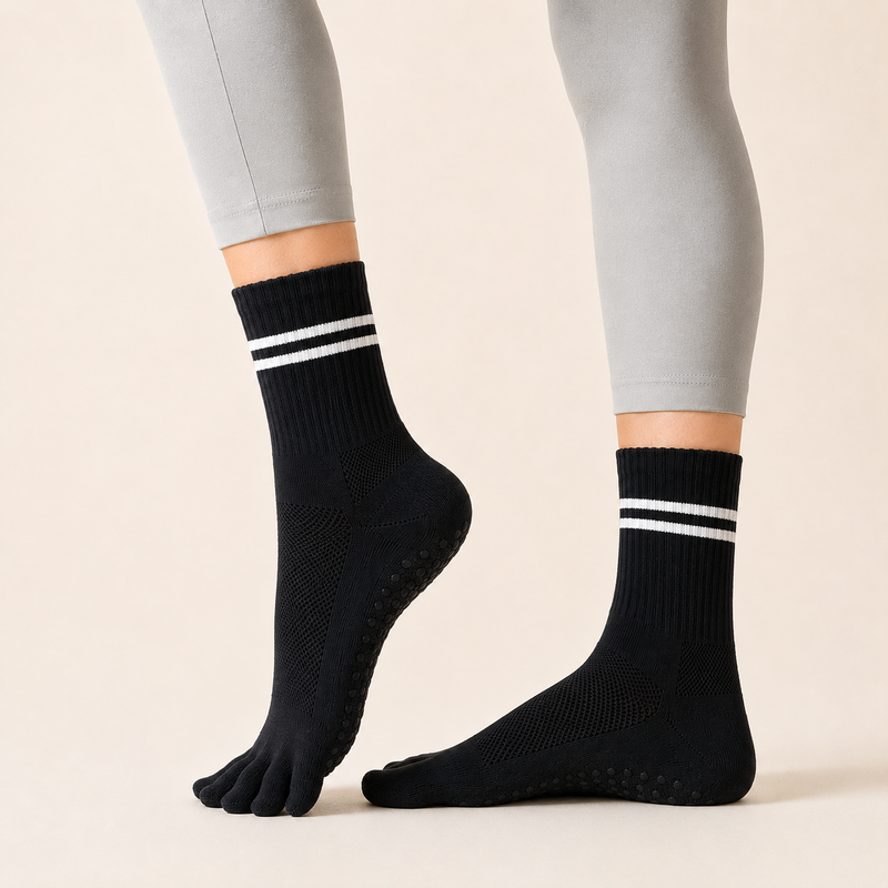 Chaussettes à orteils antidérapantes femme yoga pilates — daily — vue 6