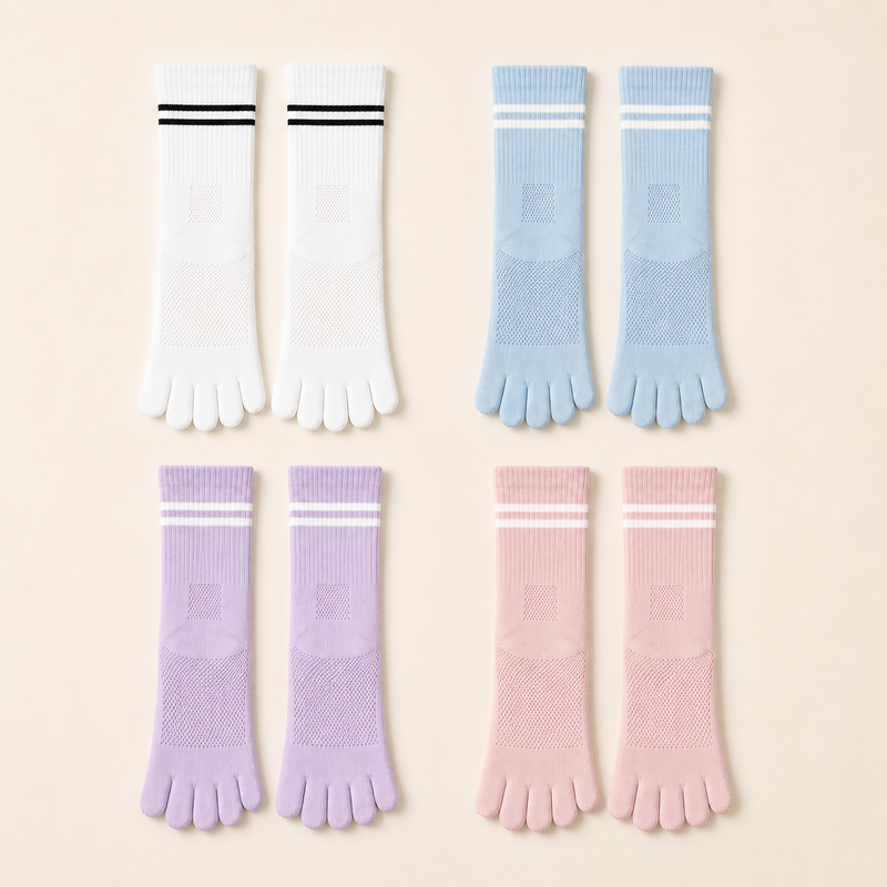 Chaussettes à orteils antidérapantes femme yoga pilates — daily — vue 12