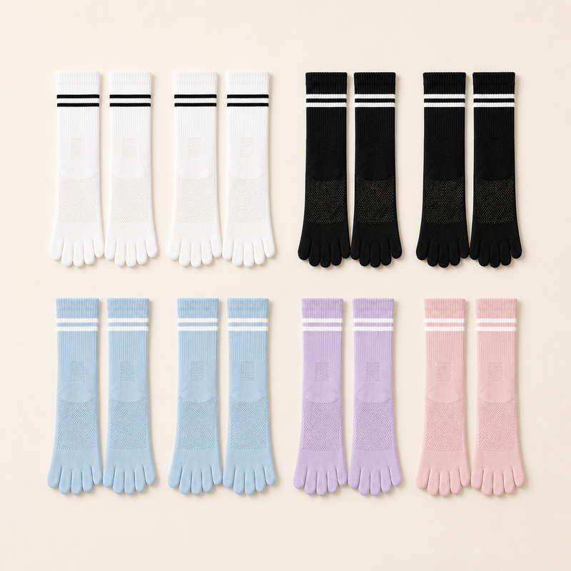 Chaussettes à orteils antidérapantes femme yoga pilates — daily — vue 11