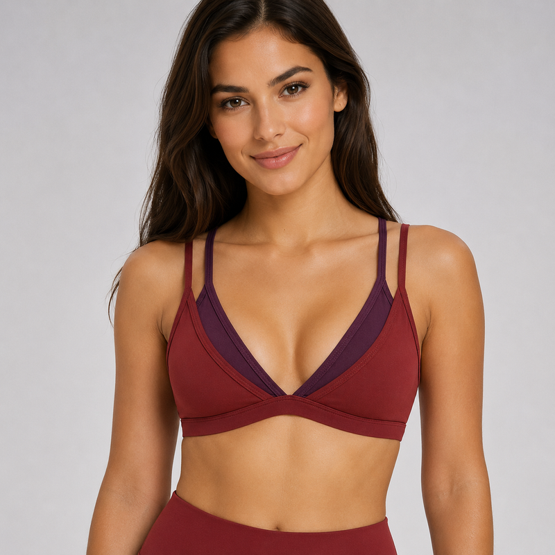 Brassière femme maintien fort dos nageur bonnets fixes séchage rapide — flow