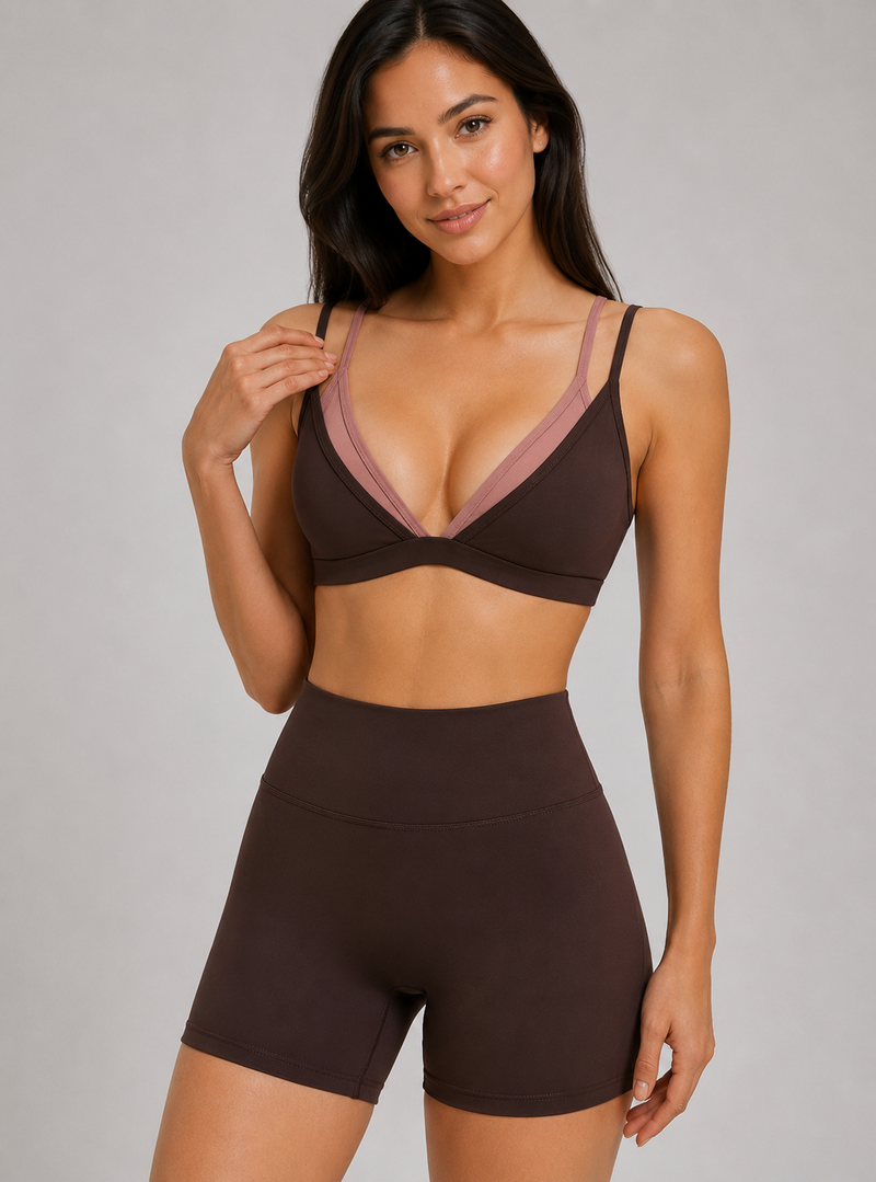 Brassière femme maintien fort dos nageur bonnets fixes séchage rapide — flow