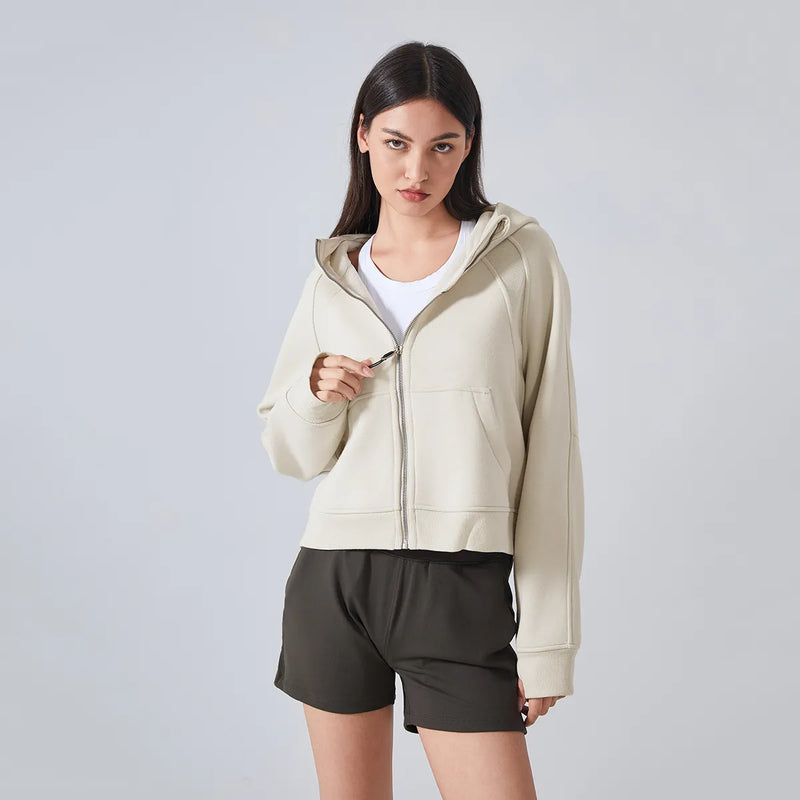 Hoodie femme cocooning oversize stretch — ease — photo 11