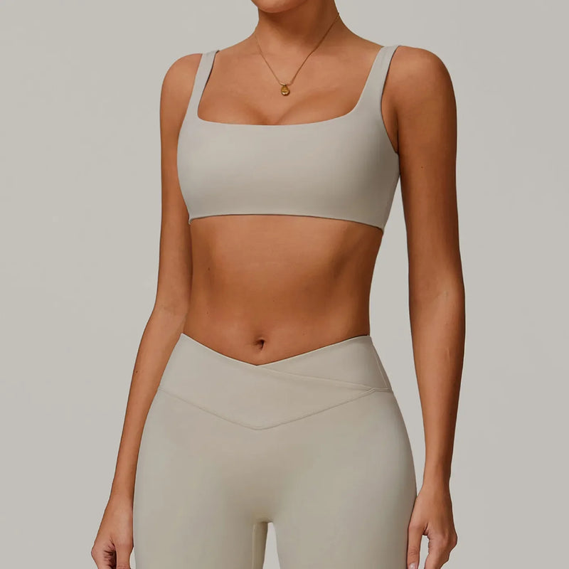 Ensemble yoga femme brassière dos nageur microfibre et legging confort 12h — CORE