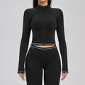 Ensemble yoga femme — veste brossée + legging ou short au choix — FLOW