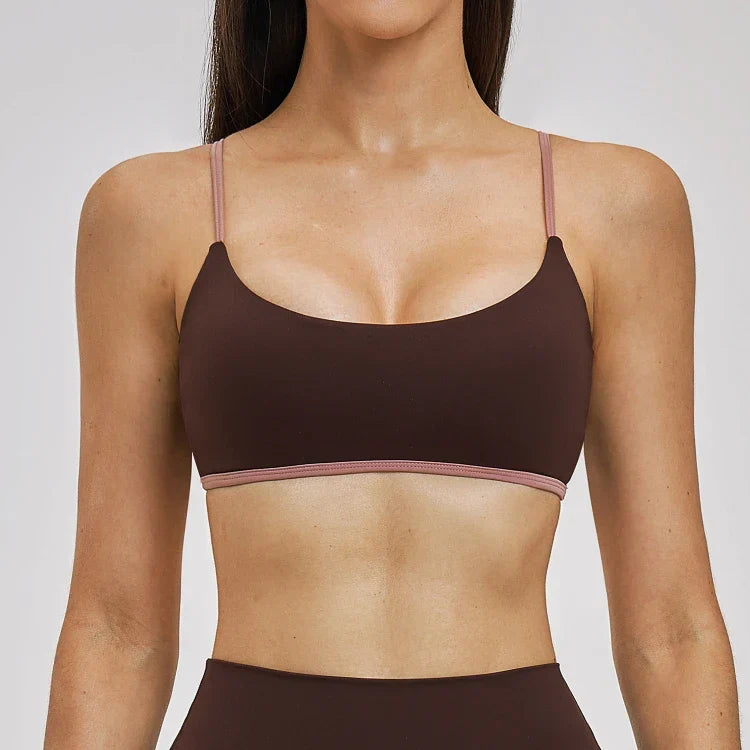 Ensemble training femme brassière dos croisé et legging taille haute — FLOW