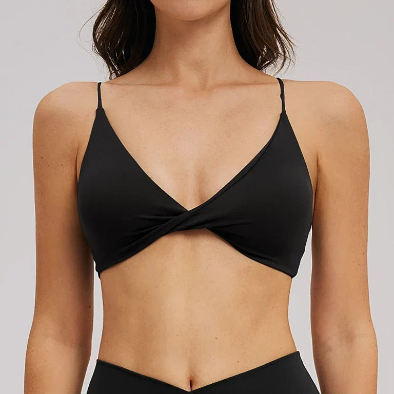 Ensemble yoga femme brassière côtelé microfibre et legging séchage rapide — FLOW