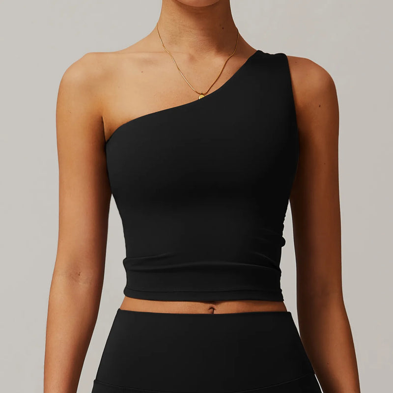 Brassière femme sport dos nageur côtelé — CORE — photo 8