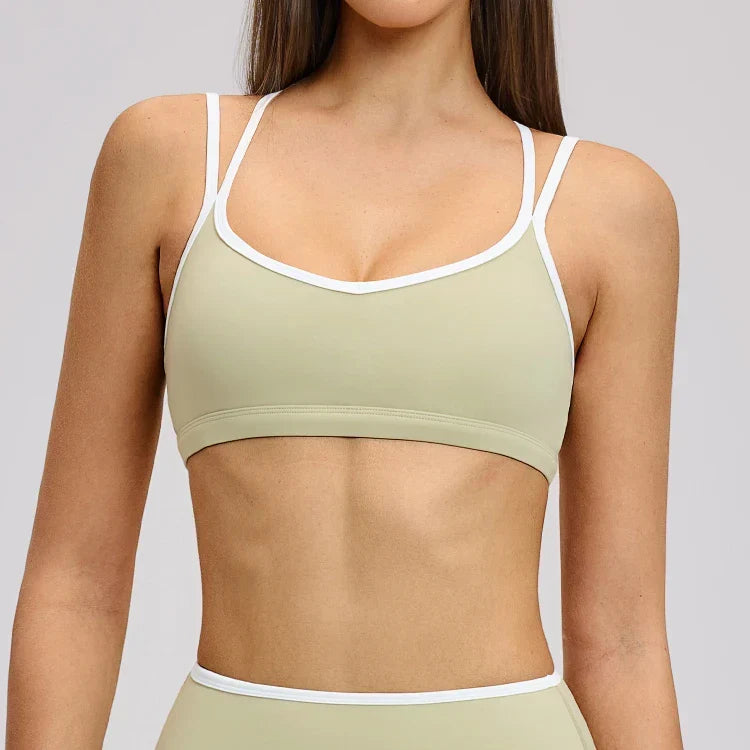 Ensemble yoga femme brassière maintien fort respiran et legging anti-friction — FLOW