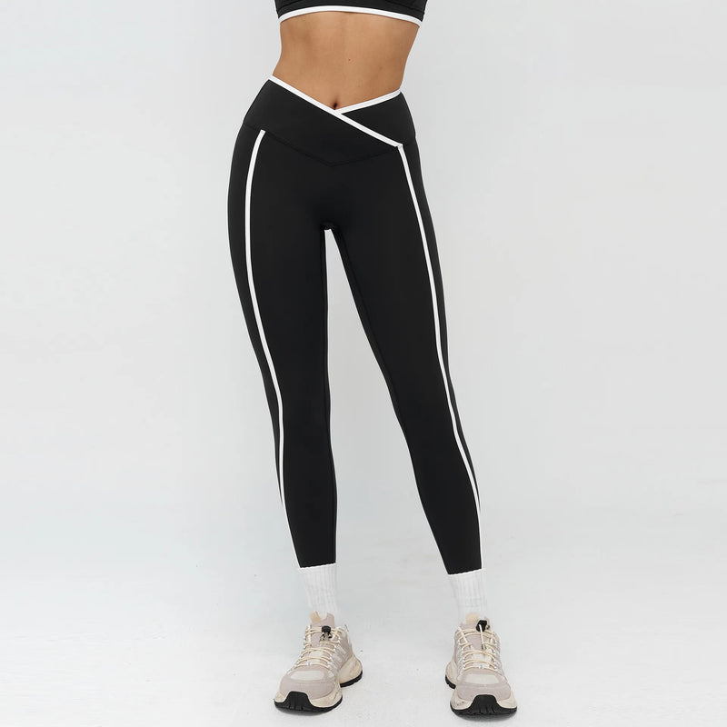 Ensemble yoga femme — brassière dos croisé maintien fort, legging ou short au choix — FLOW