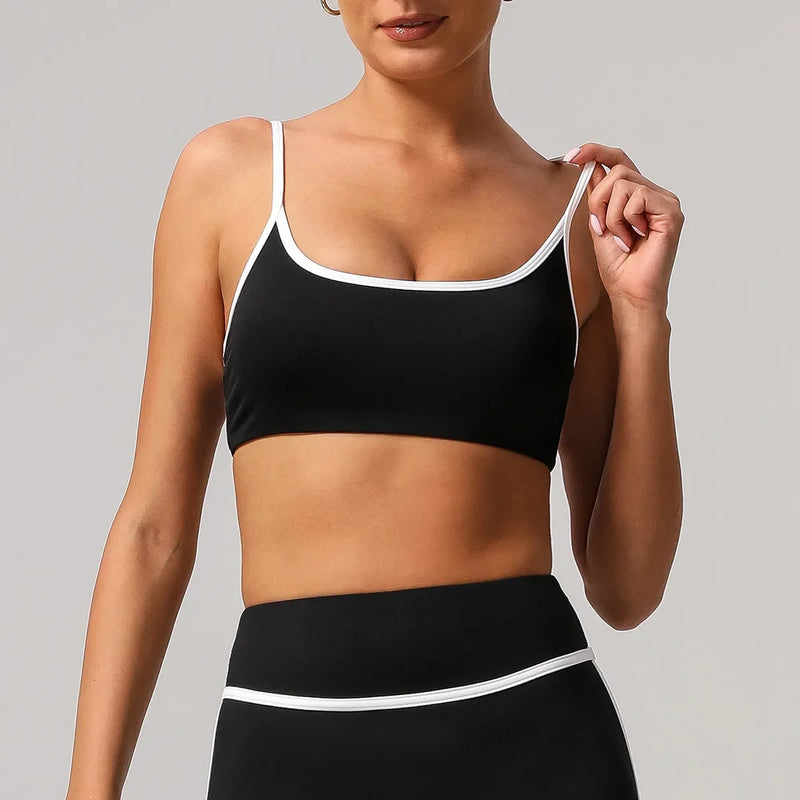 Ensemble yoga femme brassière bretelles larges large et legging seconde peau séchage rapide — CORE