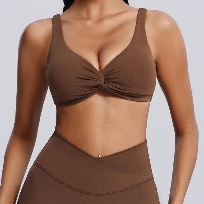 Ensemble training femme brassière côtelé anti-friction et legging seconde peau — FLOW
