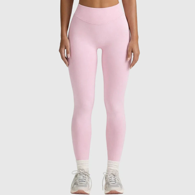 Ensemble sport femme brassière côtelé bonnets fixes et legging taille haute sans couture — FLOW