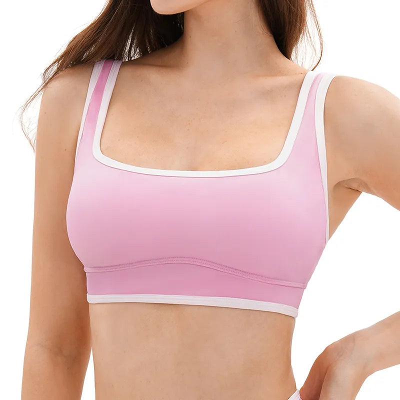 Ensemble yoga femme brassière dos croisé crop et legging ceinture large microfibre — FLOW