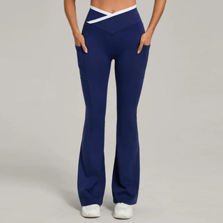 Pantalon évasé femme yoga stretch compression douce — FLOW