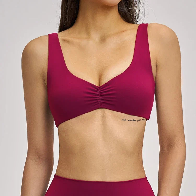 Ensemble yoga femme brassière seconde peau et legging yoga respirant quotidi — FLOW