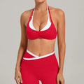 Ensemble yoga femme — brassière maintien fort côtelé, pantalon, legging ou short au choix — FLOW