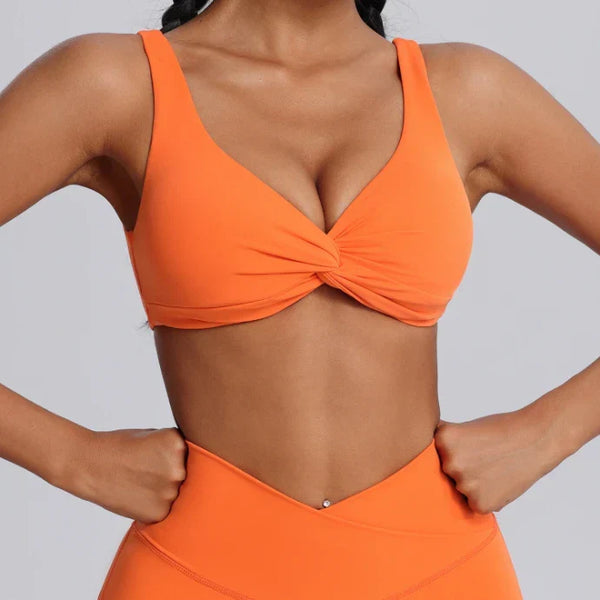 Ensemble training femme brassière côtelé anti-friction et legging seconde peau — FLOW