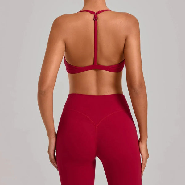 Ensemble sport femme brassière microfibre et short cycliste — FLOW
