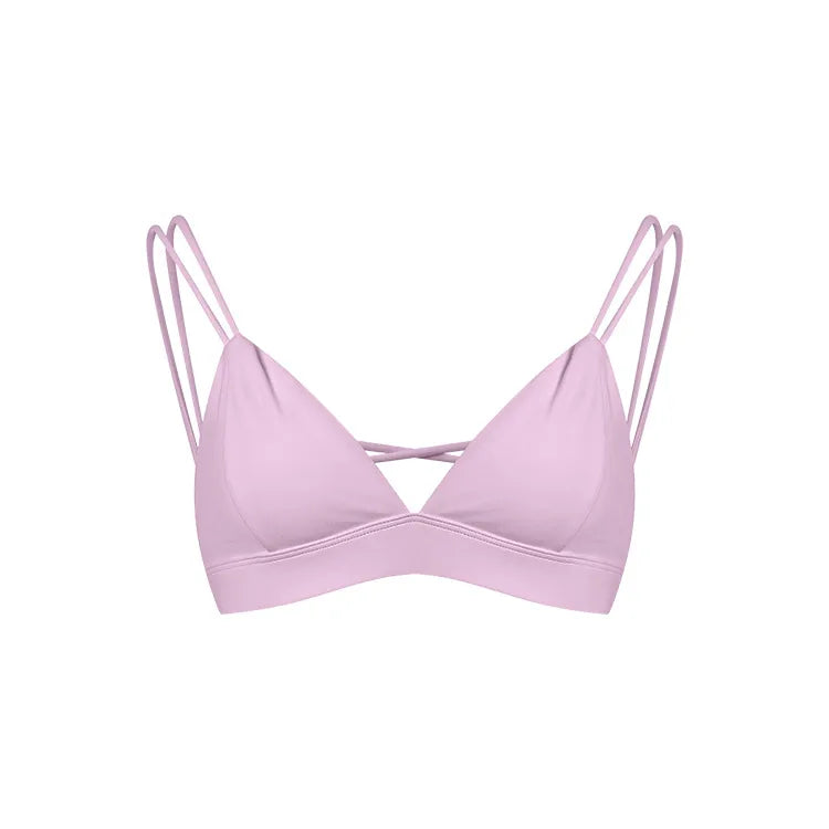 Ensemble training femme brassière dos nageur anti-friction et legging côtelé taille haute — PULSE