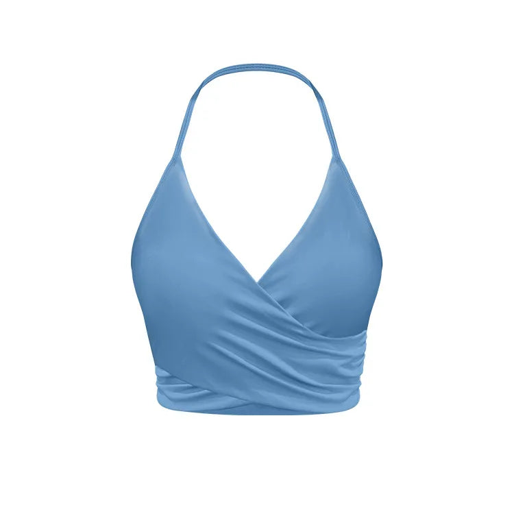 Ensemble yoga femme brassière dos nageur et legging ceinture large taille haute — FLOW