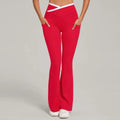 Women's flared yoga trousers, soft compression — flow
