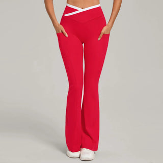 Ausgestellte Sporthose Damen Yoga Stretch sanfte Kompression — flow