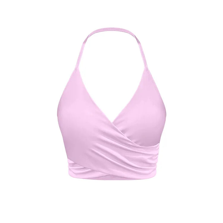 Ensemble yoga femme brassière dos nageur et legging ceinture large taille haute — FLOW