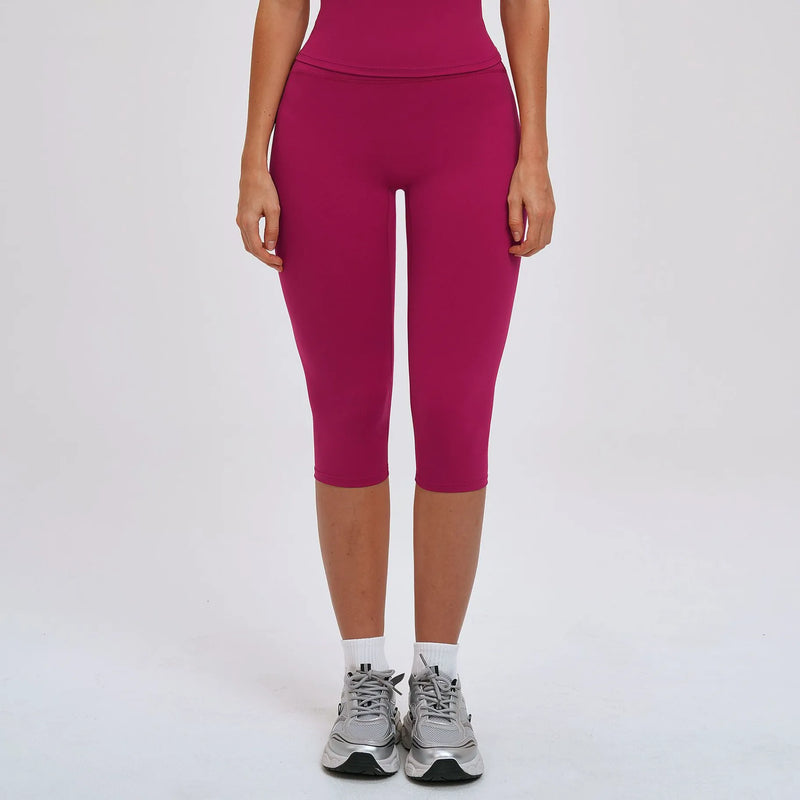 Legging Yoga Côtelé Rouille ORIIVE — vue face