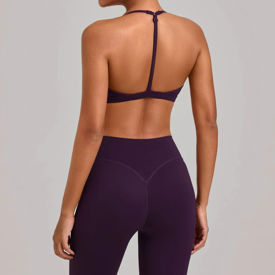 Ensemble sport femme brassière microfibre et short cycliste — FLOW