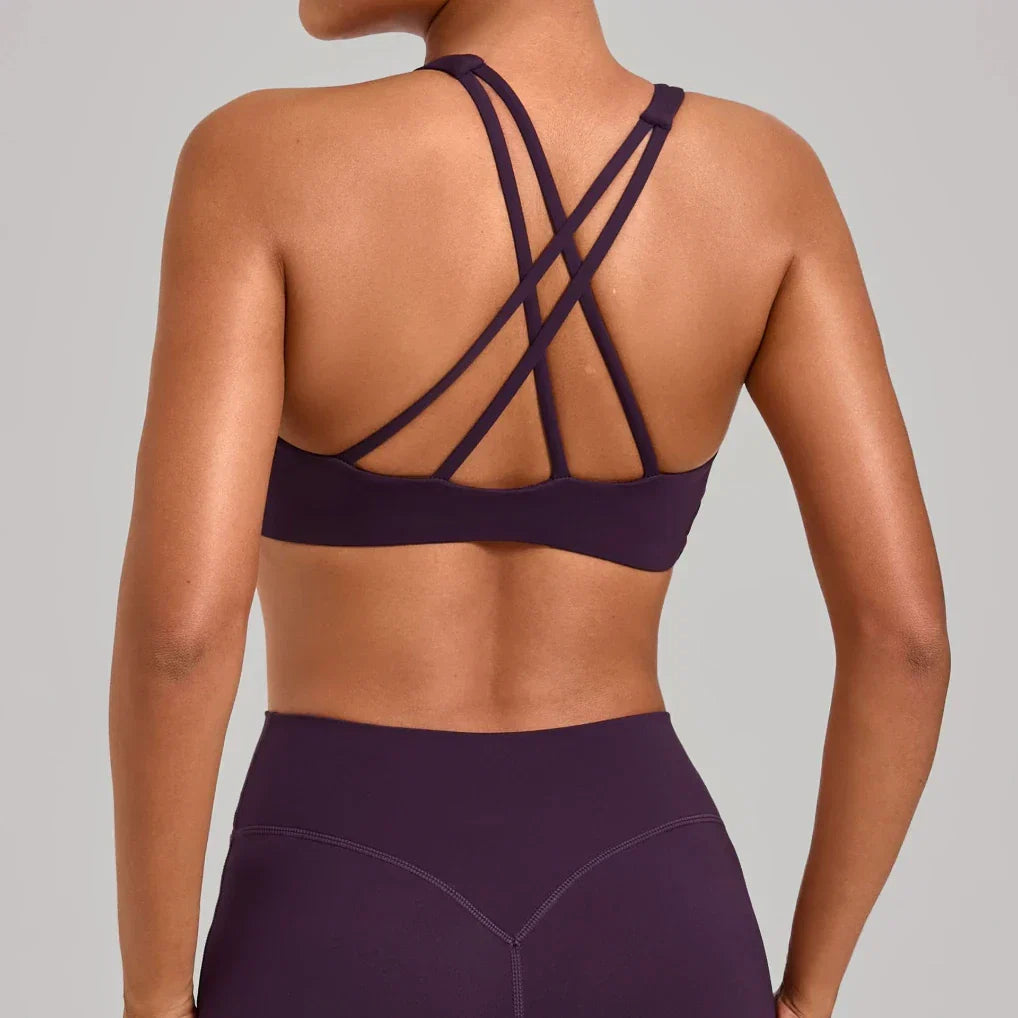 Ensemble sport femme brassière crop et short cycliste — FLOW