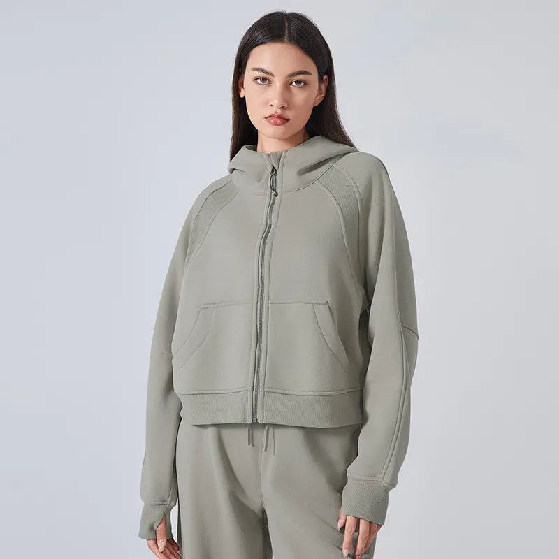 Hoodie femme cocooning oversize stretch — ease — photo 7