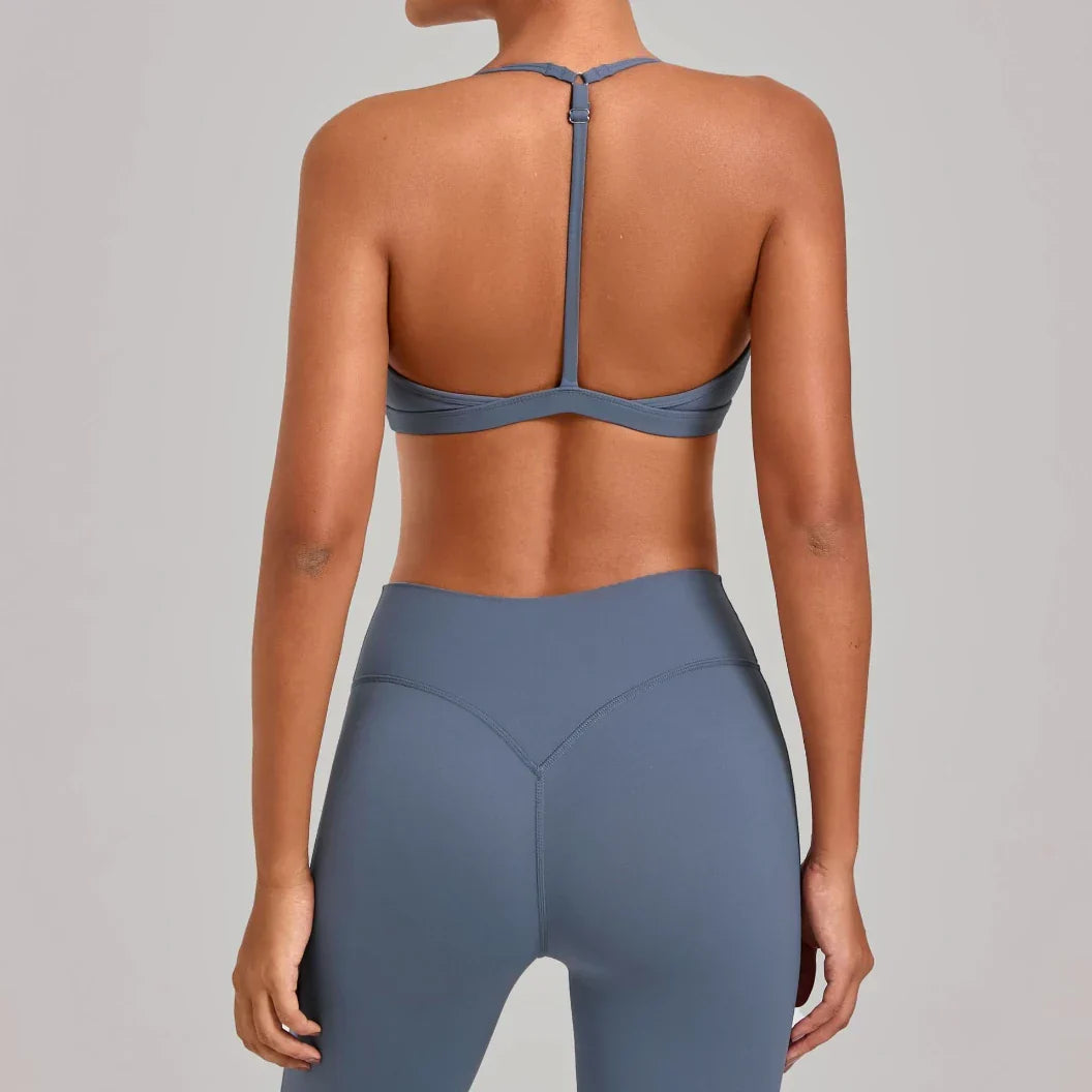 Ensemble sport femme brassière microfibre et short cycliste — FLOW