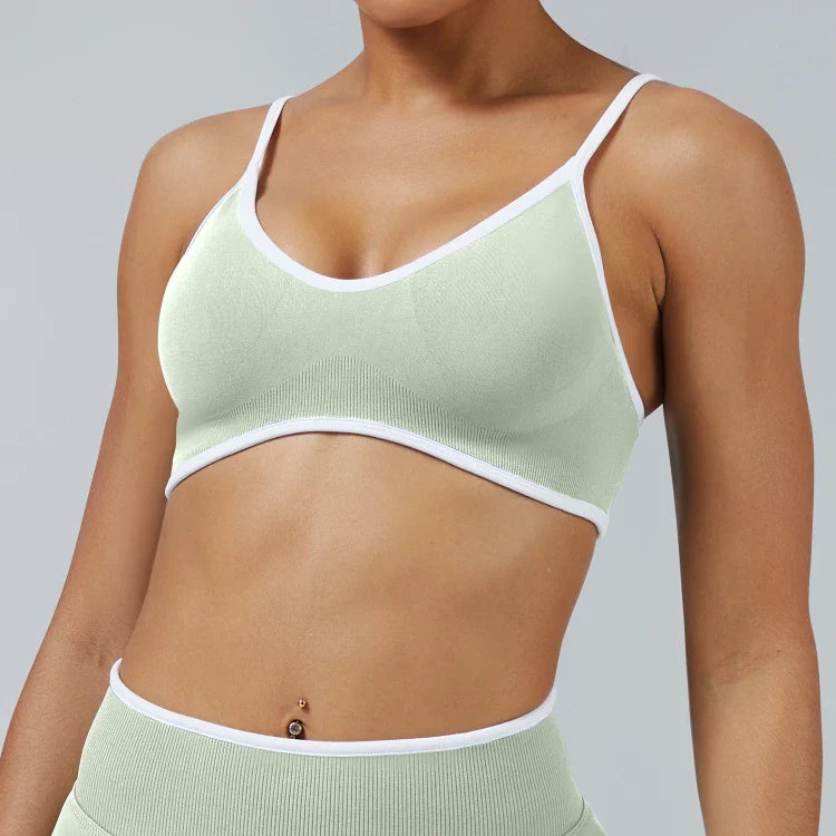 Brassière femme sans couture dos nageur bonnets fixes — core — photo 11