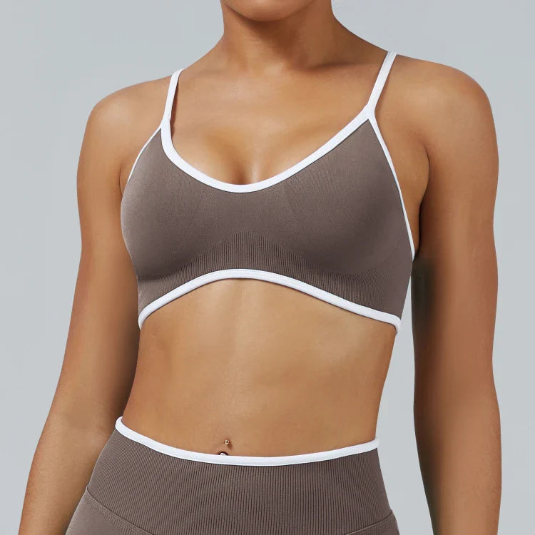 Brassière femme sans couture dos nageur bonnets fixes — core — photo 13
