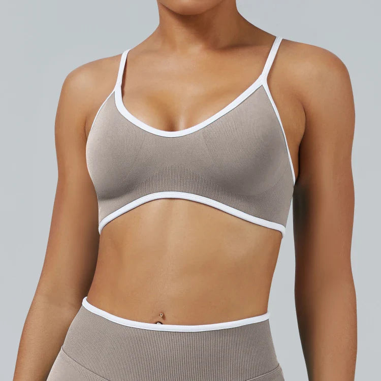 Brassière femme sans couture dos nageur bonnets fixes — core — photo 12