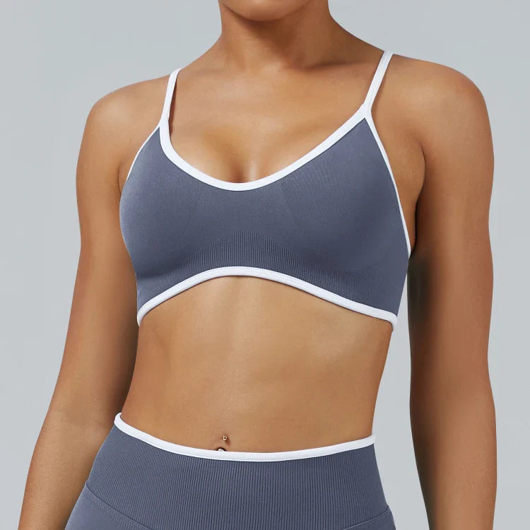 Brassière femme sans couture dos nageur bonnets fixes — core — photo 14