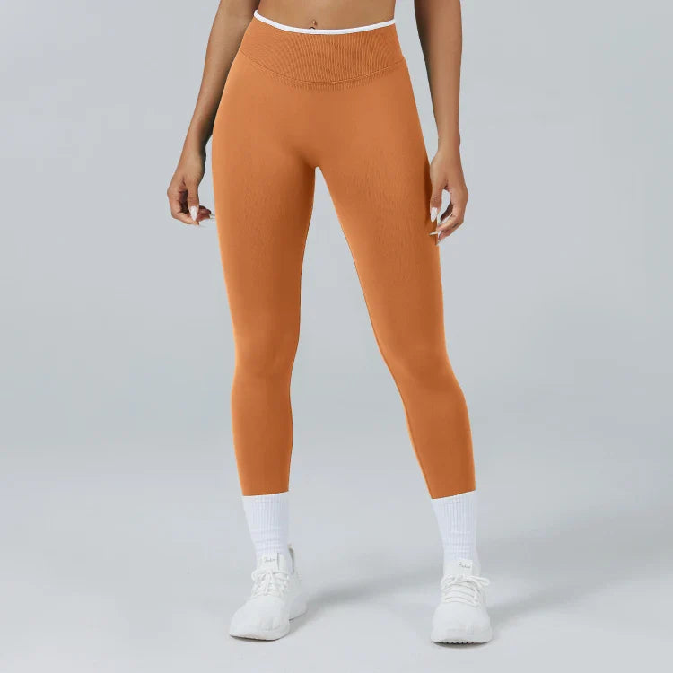 Legging Yoga Doux Bordeaux ORIIVE — vue face