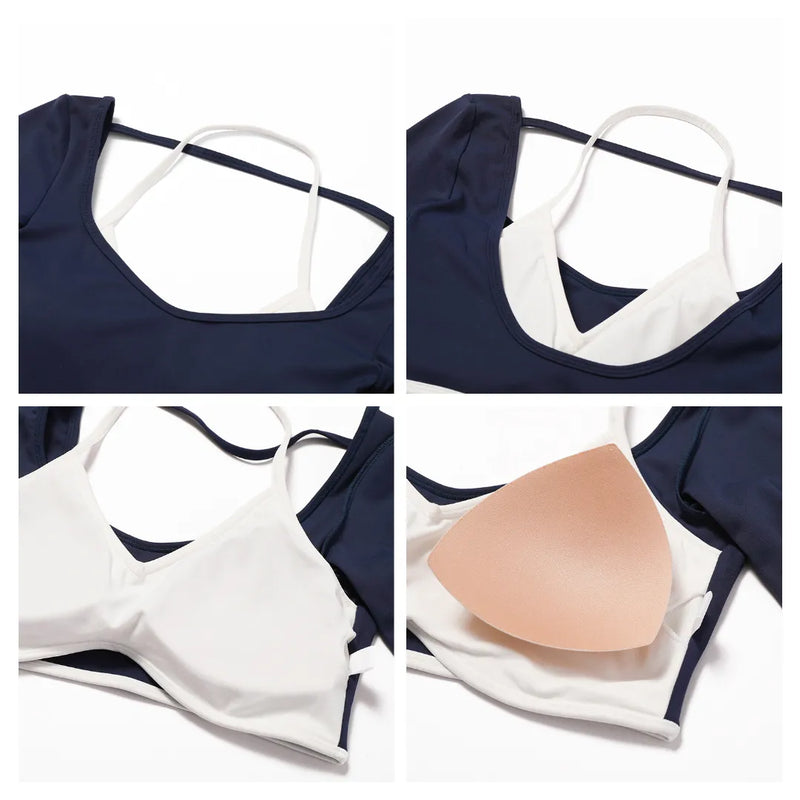 Brassière femme maintien moyen dos nageur bretelles larges — PULSE — photo 6