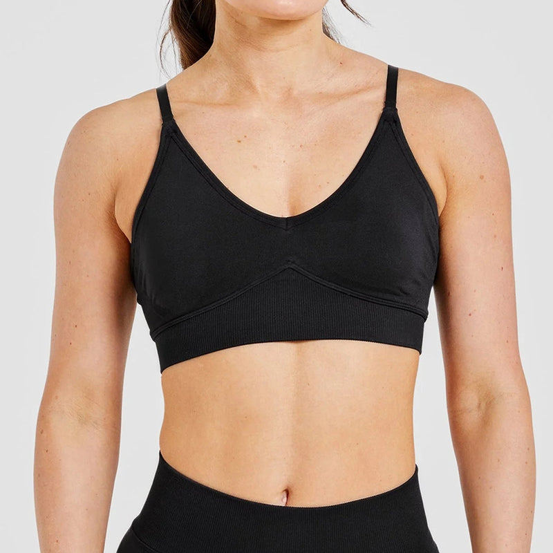 Ensemble sport femme brassière dos croisé et legging séchage rapide taille haute — FLOW