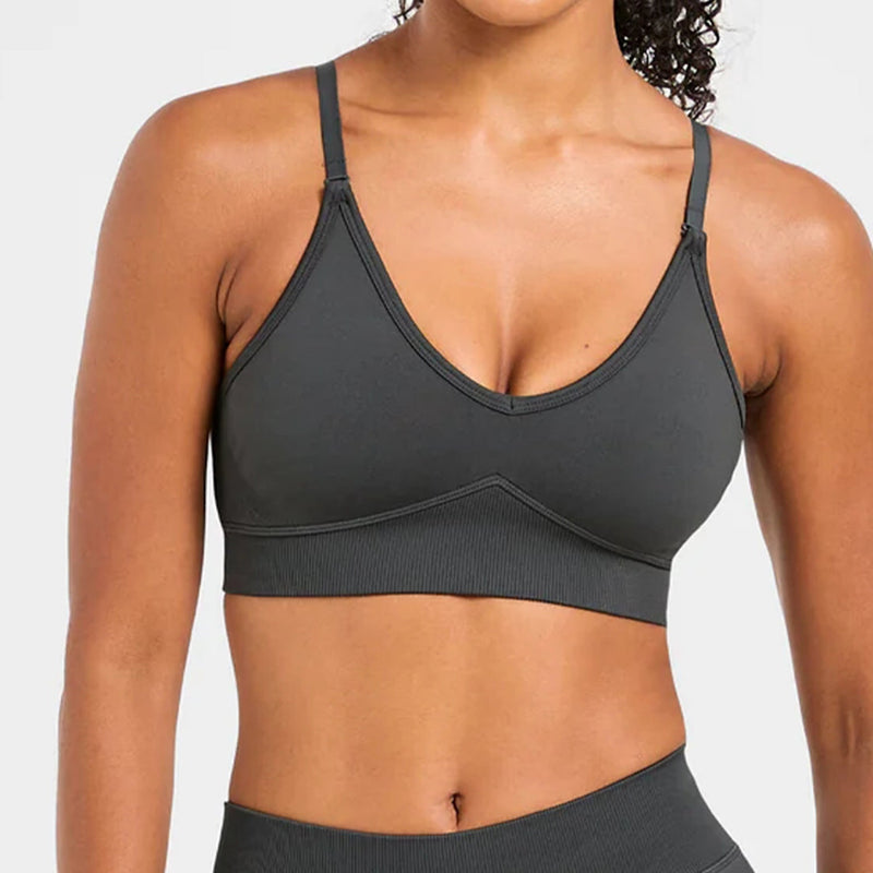 Ensemble sport femme brassière dos croisé et legging séchage rapide taille haute — FLOW