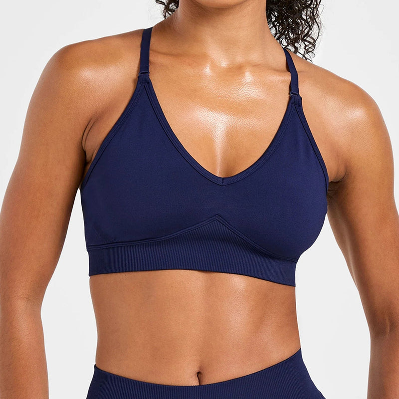 Ensemble sport femme brassière dos croisé et legging séchage rapide taille haute — FLOW