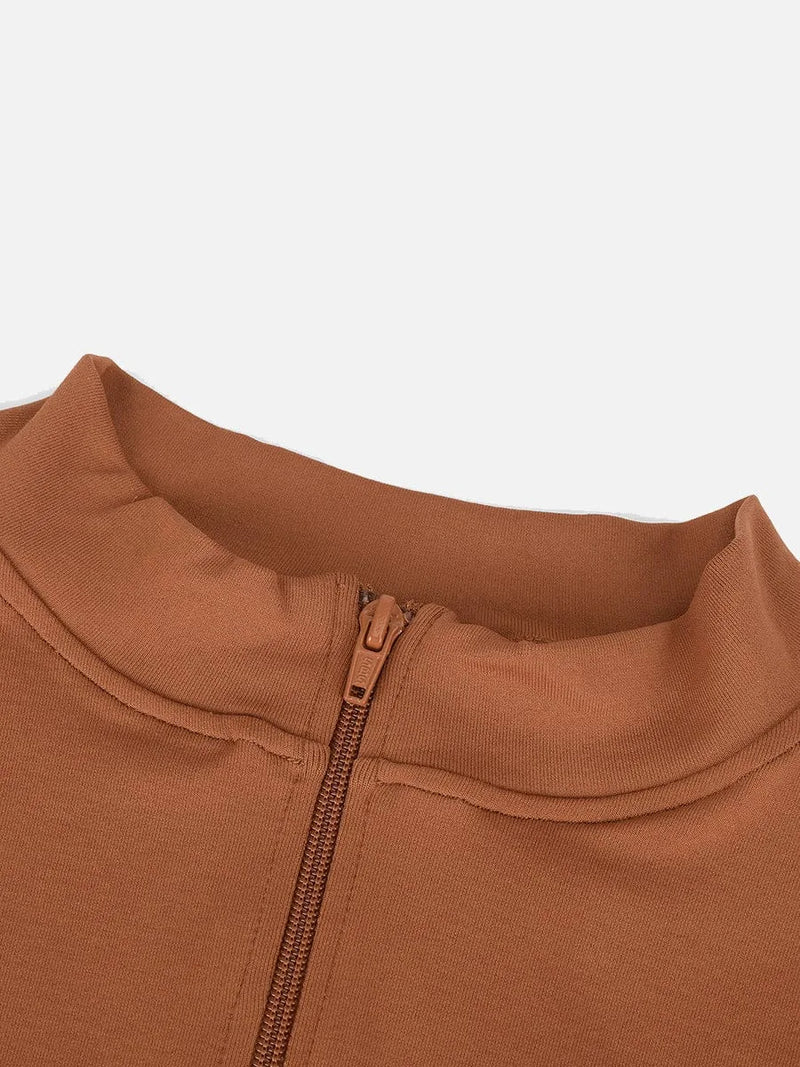 Body gainant femme manches longues zip sans couture — sculpt