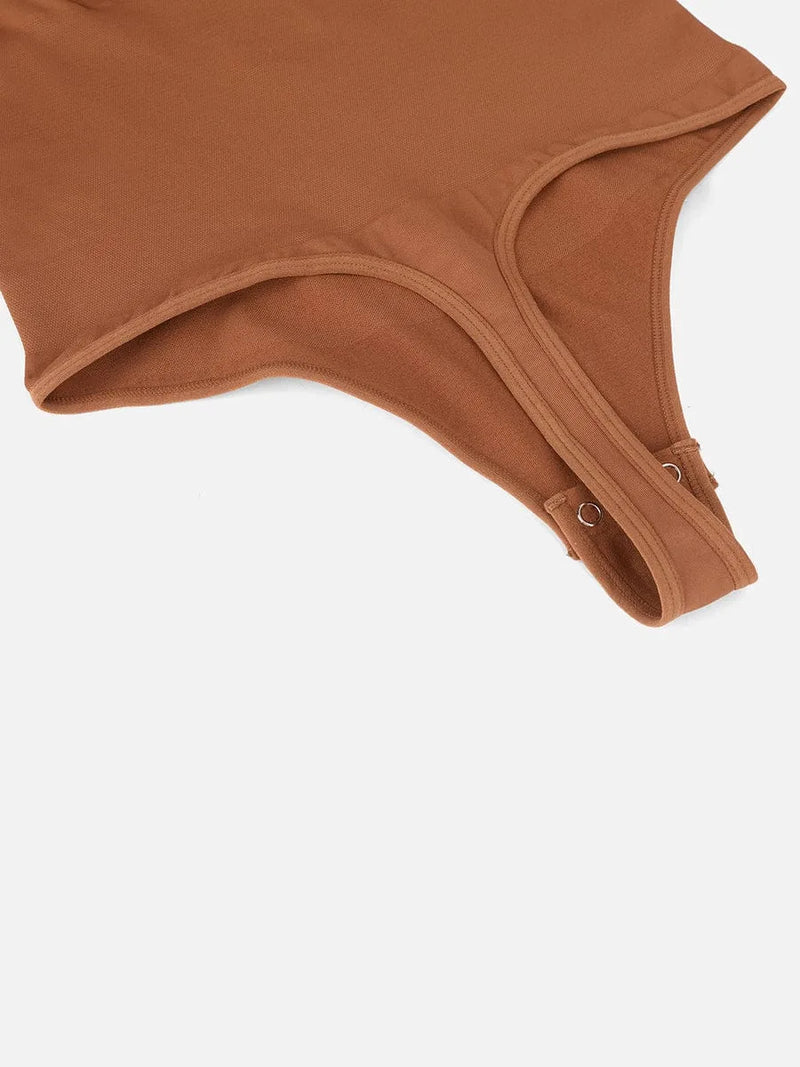 Body gainant femme manches longues zip sans couture — sculpt